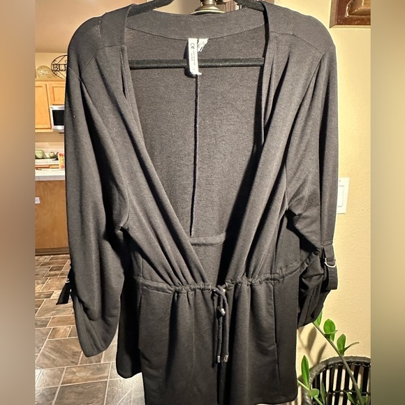 Cable & Gauge Woman Drawstring Black Cotton Jacket Size 1X - Picture 1 of 10
